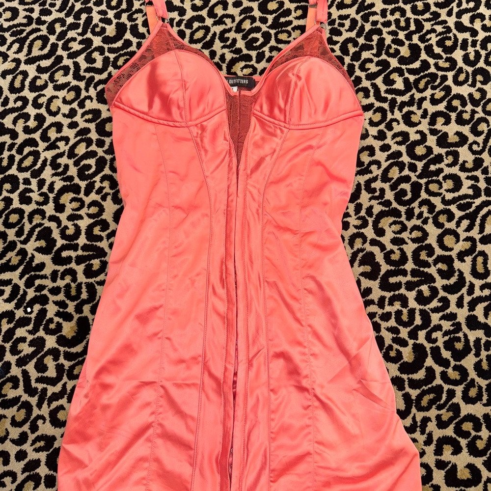 Urban Outfitters Pink Chemise with Sweetheart Neckline